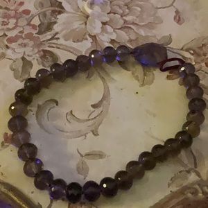 Deep purple cut crystal beads